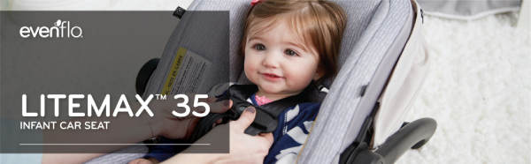 baby using Evenflo LiteMax 35 Infant Car Seat